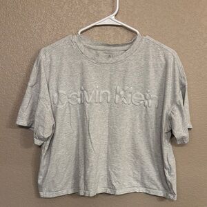 Calvin Klein Light Gray Crop Top